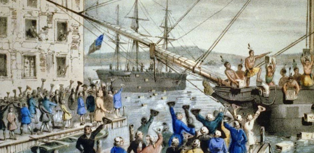Mohawks framed for Boston Tea Party by errant patriots.