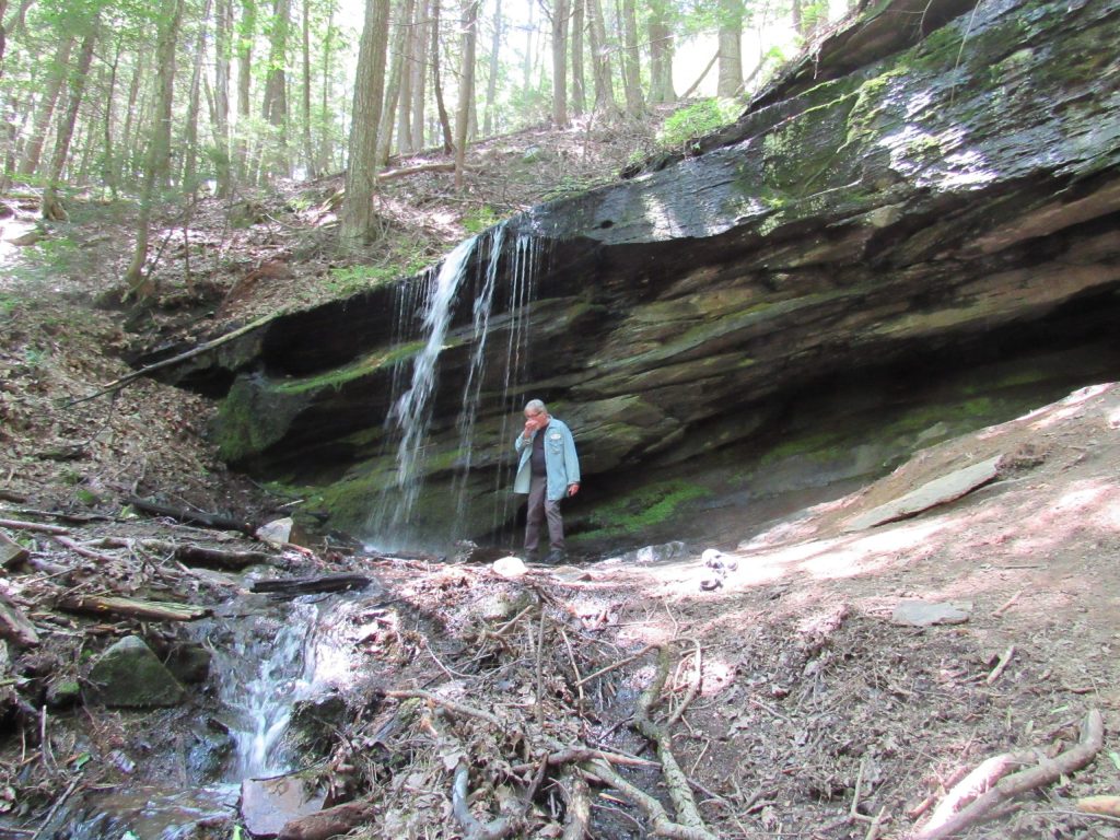 Taking the waters where Hawthorne and Melville met on Monument Mountain; Matthew Lavalette photo.